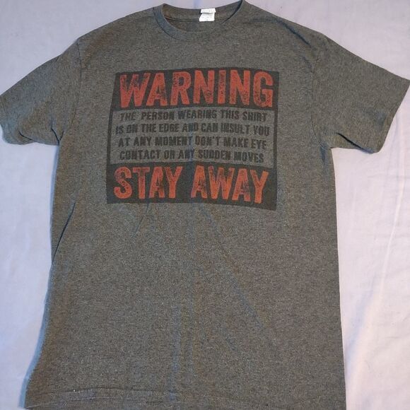 Warning Tee Shirt by Delta Pro Size: M  (0147) - Picture 2 of 4